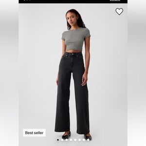 TWO GAP High Rise Stride Jeans - washed black AND dark wash (blue)